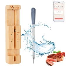 Image of Winnes Intelligent Meat Thermometer, Wireless, Bluetooth Grill IPX7 Waterproof