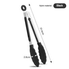 Image of Cooking Tongs BBQ Silicone - Set of 3 x Tongs - Premium Grade. Olivers Kitchen
