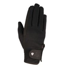 Image of Hy Hy5 Adults Every Day Riding Gloves Enforced Leather Palm Black/White XS-XL
