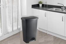Image of Large Pedal Bin Home Office Kitchen Waste Rubbish Paper Trash Bins 50Litre Addis