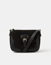 Image of New With Tags Accessorize Black Saddle Cross Body Bag