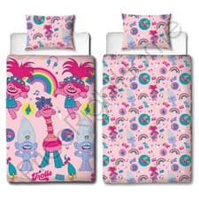 Image of Trolls Concert Single Duvet Cover Set Pink Girls 2-in-1 Design Poppy Prince D