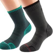 Image of 1000 Mile Walking 3 Season Outdoor Hiking Single Layer Socks Mens Twin Pk 9-11.5