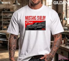 Image of Gildan Men Vintage 1967 Mustang Shelby GT500 T-Shirt | Classic Muscle Car Shirt