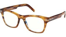 Image of Tom Ford FT5886-B 047 Brown Havana 50mm Blue Light Glasses Square Frame Men NEW
