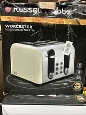 Image of Russell Hobbs Worcester Cream 4 Slice Toaster 22408 Wide Slot FREE DELIVERY