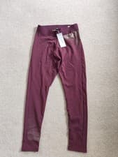 Image of Adidas Women's Burgundy  Holiday Shine Graphic Leggings S BNWT