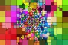 Image of Colourful Abstract Squares V001 Wall Art Mural Wallpaper fit with standard paste