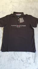 Image of BNWT, Tommy Hilfiger Men's 1985 Core Polo Shirt, Black, Size Large RRP £75