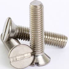 Image of M4 4mm A2 STAINLESS SLOTTED COUNTERSUNK MACHINE SCREWS SLOT CSK SCREW DIN 963
