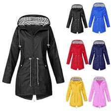 Image of Womens Parka Hooded Jackets Raincoat Winter Warm Outwear Waterproof Hiking Coats