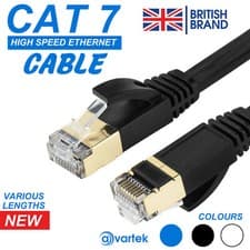 Image of CAT5E CAT6 CAT7 CABLE RJ45 ETHERNET NETWORK PATCH LEAD GOLD SSTP SHIELDED LOT