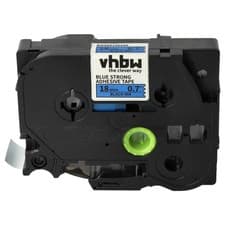 Image of Label Tape for Brother PT E300VP E500 E500VP E550W H300 E550WVP E800W Black/Blue