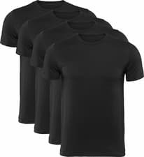 Image of Men's 1/2/4 Pack T-Shirt Black Plain Cotton T-Shirts Tee Crew Neck Size XS-3XL