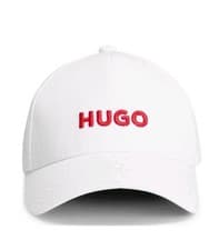 Image of Hugo Hugo Boss Baseball Cap Hat Red Logo White Adjustable Adults Authentic