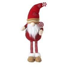 Image of Standing Christmas  Red Gonk With Candy Cane Lollipop 48cm