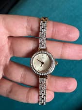 Image of BRAND NEW Accurist 8243G Rose Gold Stone Set Bracelet And Watch Gift Set