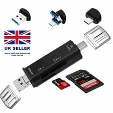 Image of USB C 3.0 SD/Micro SD Memory Card Reader Type-C High Speed SDHC SDXC  Mobile OTG