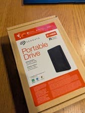 Image of Seagate Portable Drive 5TB, External Hard Drive, Dark Grey, Matt Black