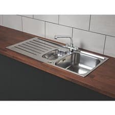Image of Franke 1.5 Bowl Stainless Steel Inset Sink & Mixer Tap 1000mm x 500mm