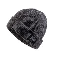 Image of SCRUFFS Vintage Beanie Hat Warm Black Work Knitted Winter Thinsulate Lined NEW