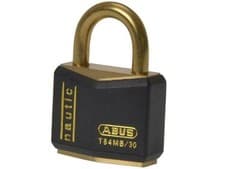 Image of ABUS Mechanical T84Mb/30Mm Black Rustproof Padlock ABUT84MB30
