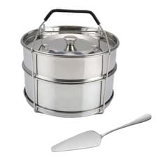 Image of Stainless Steel Steamer Set Food Steamer 2 Tier Steamer Multipurpose Steaming