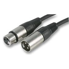 Image of 3-Pin XLR Lead 15M. - Silver [AV14375] XLR Male to Female Microphone Lead, Cable