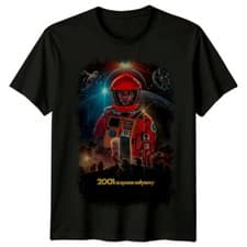 Image of 2001- A Space Odyssey (1968) Movie Poster Inspired T-Shirt Retro Classic Tee