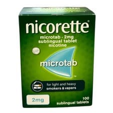 Image of Nicorette Microtab, 2mg, 100 Tablets - Stop Smoking Brand New EXP: 04/2027