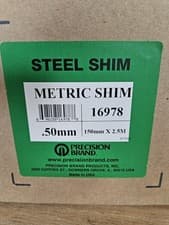 Image of Steel Shim .50mm 150mm X 2.5 Meters