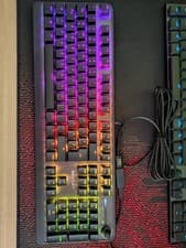 Image of Roccat Pyro mechanical gaming keyboard USB wired RGB lighting QWERTY UK