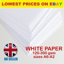 Image of A2 A3 A4 A5 A6 White Craft Card Thick Printer Paper Cardstock Sheets 120- 300gsm