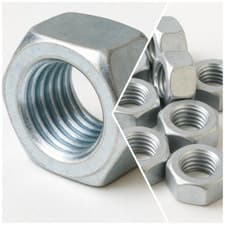 Image of HEX FULL NUT STEEL HEXAGON METRIC ZINC PLATED BZP M4 M5 M6 M7 M8 M10 M12 - M30