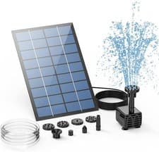 Image of AISITIN Solar Fountain Pump, 2.5W Solar Powered Water Pump Solar Panel Kit Water