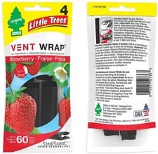 Image of Little Trees CTK-52736-24 Air Car Freshener Vent Wrap Strawberry, 4-Pack