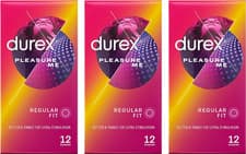 Image of Durex Ribbed and Dotted Pleasure Me Condoms  12 Pack x 3 (UK Stock!)