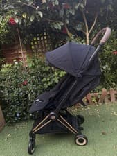 Image of Cybex Coya Ultra Compact Pushchair Black/Rose Gold
