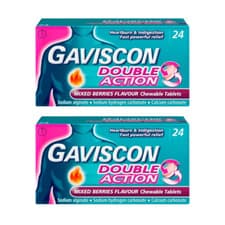 Image of Gaviscon - Double Action - Mixed Berries - 24 x 2 TABLETS