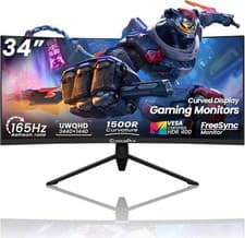 Image of 34 Inch Ultrawide Curved Gaming Monitor, UWQHD (3440x1440) 165Hz, 1ms MPRT, 2...