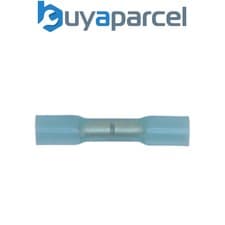 Image of Sealey BTSB100 Heat Shrink Butt Connector Terminal 5.8mm, Blue - Pack of 100