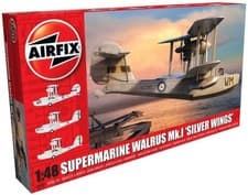 Image of Airfix 1/48 Royal Navy Supermarine Walrus Mk.1 Silverwings Plastic Model X9187