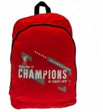 Image of Liverpool Backpack Champions of Europe School Rucksack Gift Bag Official License