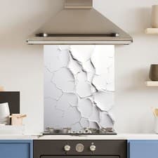 Image of Premium Various Sizes Cracked Wall 6mm Glass Toughened Kitchen Splashback