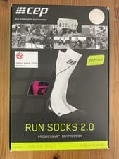 Image of Compression Socks Womens CEP Pro+ Running Socks Pink & Black Size III BNIB