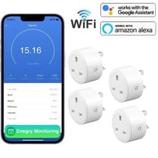 Image of 1/2/4 Pack Wifi Smart Plug 2.4Ghz 13A WiFi Socket Plug Timer for Amazon Alexa UK