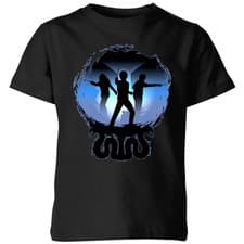 Image of Harry Potter Silhouette Attack T-Shirt Kids | Official Licensed | Black