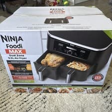 Image of Ninja Foodi MAX Dual Zone Air Fryer | 9.5L | Black | NEW | AF400UK