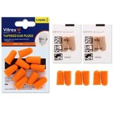Image of 10-100 PAIRS Vitrex PU Foam Earplugs Reusable Ear Protection Noise Reduction NEW