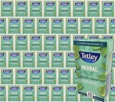 Image of Tetley Tea Bags Individual Enveloped Sachets Tagged Classic Flavoured Selections